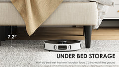 Queen Bed Frame with Linen Storage Headboard in Beige