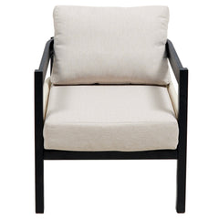 U_Style Multi-Person Outdoor Iron Sofa Set with Rattan Decoration