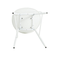 Modern Gable Outdoor Barstool Set of 2 in White