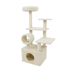 48 Inches Tall Cat Tree Multi-Level Kitten Tower with Large Condo Padded Top Perch