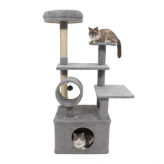 48 Inches Tall Cat Tree Multi-Level Kitten Tower with Large Condo Padded Top Perch