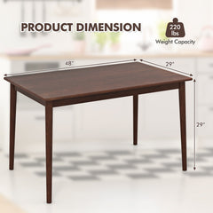 48 Inches Wooden Dining Table for 4 People