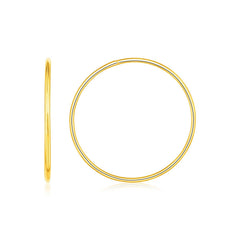 Endless Hoop Style Earrings in 14K Yellow Gold