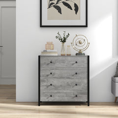 4-Drawer Dresser Modern Wooden Chest of Drawers for Bedroom Living Room