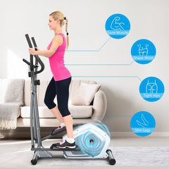 Elliptical Magnetic Cross Trainer with LCD Monitor and Pulse Sensor