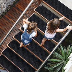 15 Pieces 30 x 8 Inch Slip Resistant Soft Stair Treads Carpet
