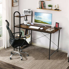 48-Inch Reversible Computer Desk with Storage Shelf