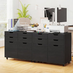 4 Drawer File Cabinet with Wheels for Home Office Organization