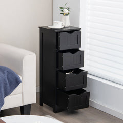 4-Drawer Freestanding Floor Cabinet with Anti-Toppling Device