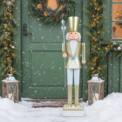 4 FT Christmas Nutcracker with High Hat & Beautiful Scepter