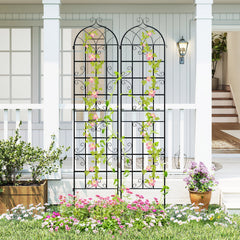 4 Pack 86" x 20" Metal Garden Trellis for Outdoor Climbing Plants
