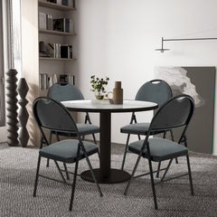 2/4 Pieces Padded Folding Dining Chairs with Backrest