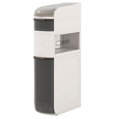 5-Tier Narrow Bathroom Storage Cabinet with Drawers and Tissue Box