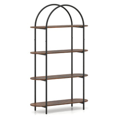 4-Tier Open Bookcase with Sturdy Metal Frame for Living Room