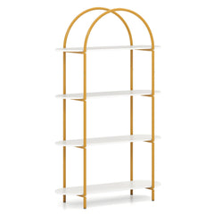 4-Tier Open Bookcase with Sturdy Metal Frame for Living Room