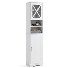 3-in-1 Bath & Storage Combo: Tall Cabinet Shower Bench & Buffet Sideboard