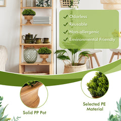 4 Pack Artificial Boxwood Topiary Trees