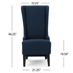 Alight Upholstered Dining Chair With High Back And Birch Wood Legs (Set of 2)