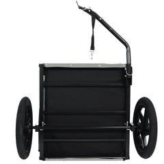 Outdoor Heavy Duty Collapsible Pet Bike Trailer with 16-Inch All-Terrain Wheels