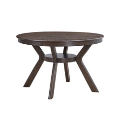 Wooden Dining Table Set (1 Table with 4 Chairs) Brown