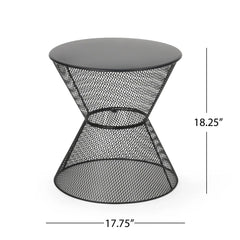 Nevada Contemporary Side Table With Mesh Design
