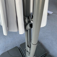 10 ft Offset Cantilever Patio Umbrella with Crank Gray