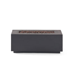 Contemporary Outdoor 40,000 BTU Propane Fire Pit Light Grey MgO Concrete 40'