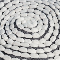 River Handcrafted Cylindrical Pouf in Water Resistant Fabric
