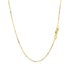14k Yellow Gold Classic Box Chain 0.7mm