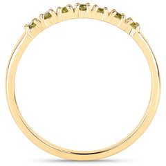 0.22 Carat Genuine Dark Yellow Diamond 14K Yellow Gold Ring (I1-I2)
