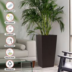 30 in Tall Large Flower Pot Planter with Self-Watering Drainage Holes