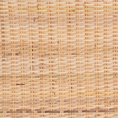 Console Table with One Shelf in Natural Rattan and Wood