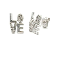 .03ct Diamond Earrings Sterling Silver