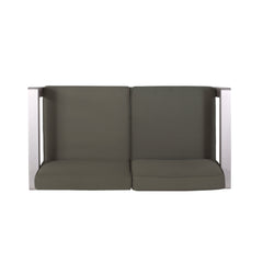 Outdoor Aluminum Loveseat – Low-Profile Patio Seating with Deep Cushions