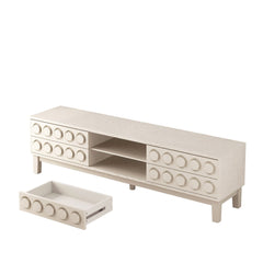 Media Console With 4 Drawers And Cable Management