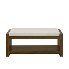 40" Accent Bench with Lower Shelf Shoe Rack