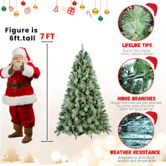 8 Ft The Full-Bodied Pre-Decorated Pinecone Christmas Tree
