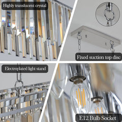 Modern Oval Crystal Ceiling Chandelier