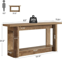 2-Tier Foyer Table, Entryway Sofa Table, Console Table