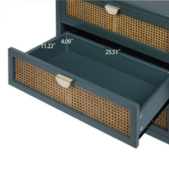 3 Drawer Cabinet Natural Rattan
