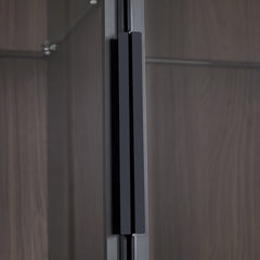 Modern Minimalist 51.2'' Tall Lighted Display Cabinet with Tempered Glass
