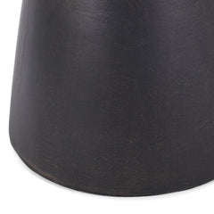 Outdoor Lightweight Concrete End Table with Half-Sphere Top, Copper