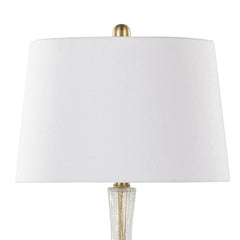 Jenny 27' Contemporary Glass Table Lamp in Clear Crackle Glass - Set of 2