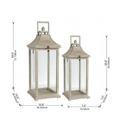 Wooden Candle Lantern Decorative, Hurricane Lantern Holder