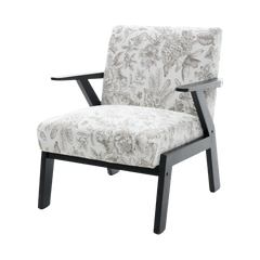 Mid-Century Modern Lounge Armchair - Seat Cushion (Beige + Grey)