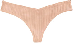 Cotton Rib Thong