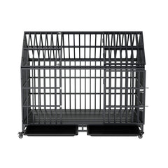 52-Inch Heavy-Duty Dog Crate With Roof Top Escape Proof Design (SAK90267)
