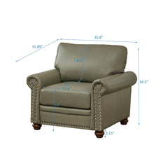 Elegant Leather Accent Chair