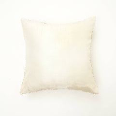 Handcrafted Snowflake Embroidered Cotton Throw Pillow