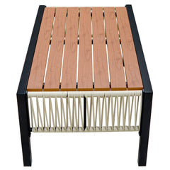 U_Style Multi-Person Outdoor Iron Sofa Set with Rattan Decoration